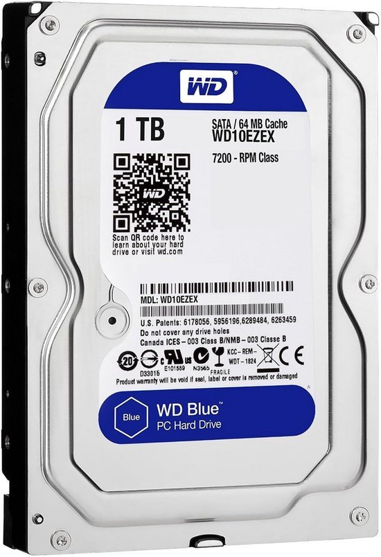 Interne Harde Schijf 3,5 inch 1TB 7200 RPM SATA III voor Desktop PC van Merkloos