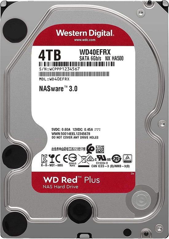 Interne Harde Schijf 4TB NAS Compatibel 3.5 inch SATA van Merkloos