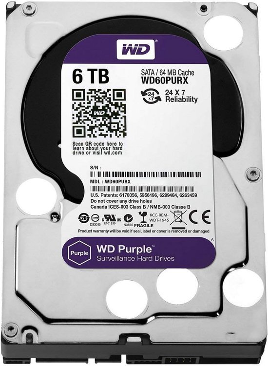Interne Harde Schijf 6TB - 3.5 inch HDD voor Desktop en Surveillance