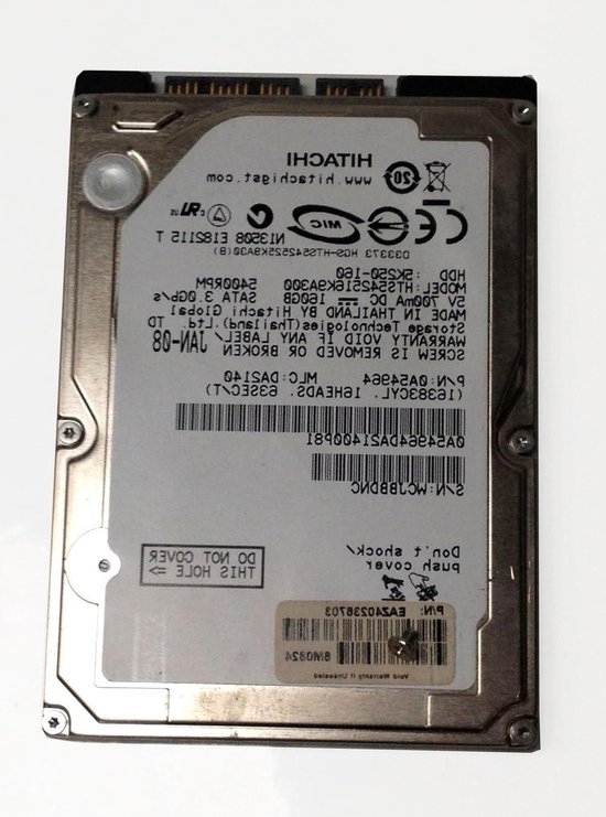 Interne Harde Schijf - Harde Schijf Laptop - Opslag Uitbreiden - 2.5 Inch Formaat - 160 GB - Zilver van Merkloos