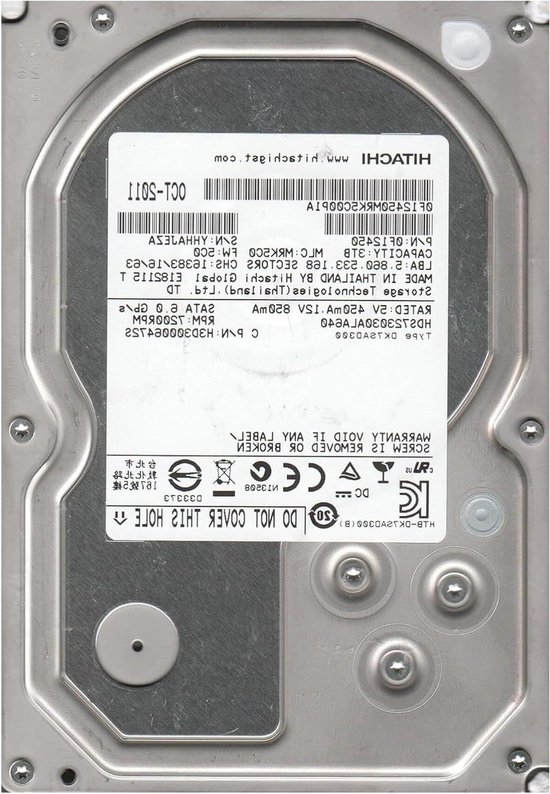 Interne Harde Schijf - Harde Schijf - Opslag Uitbreiden - 3TB Capaciteit - 35 inch - Zilver van Merkloos