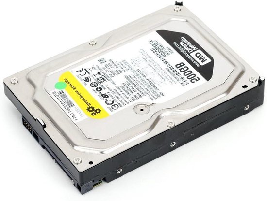 Interne harde schijf - Harde schijf Opslagmedium - Data opslaan - Ongebruikte restanten - 500 GB - Zilver/zwart
