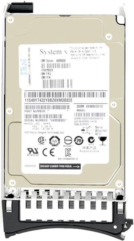 Interne Harde Schijf - Harde Schijf Opslagmedium - Server Opslag - SAS Interface - 1TB - Zilver