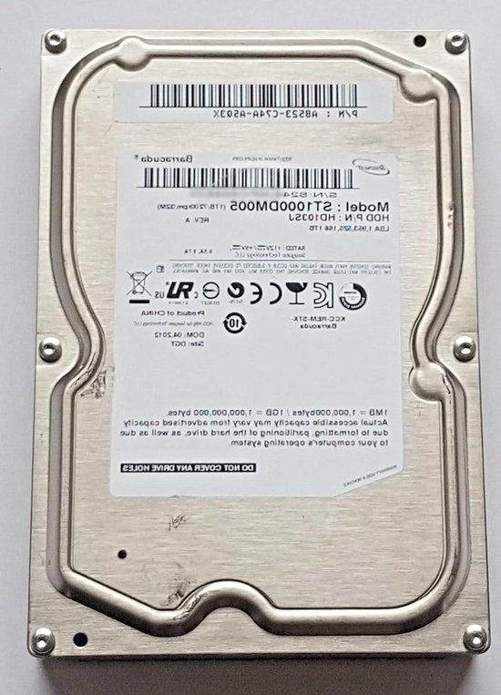 Interne Harde Schijf - HDD Opslag - Bestanden Opslaan - 3.5 Inch Formaat - 1TB - Zwart