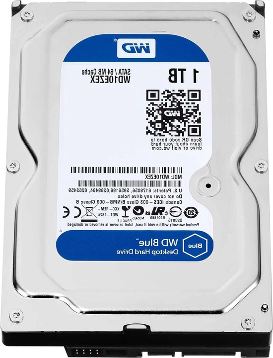 Interne Harde Schijf - HDD Opslag - Bestanden Opslaan - IntelliSeek Technologie - 1 TB - Blauw