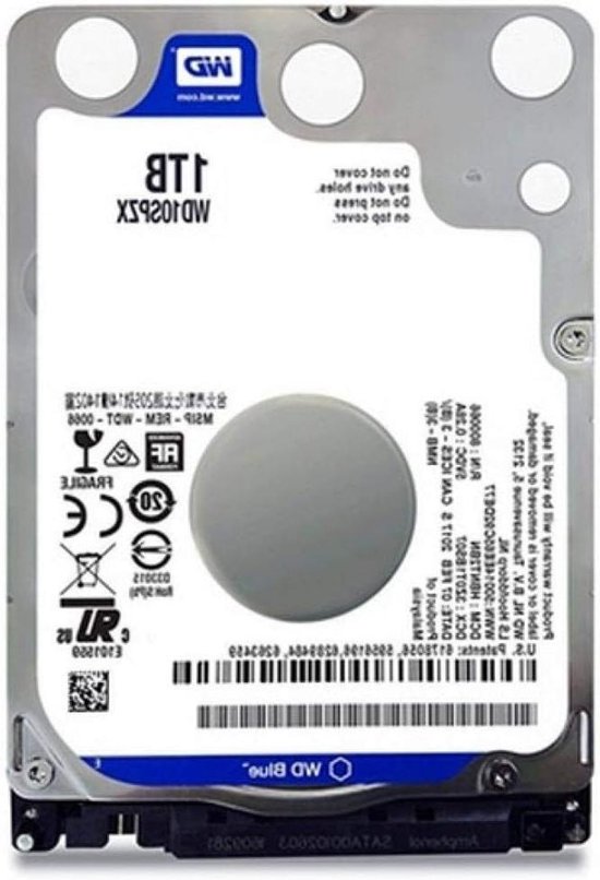 Interne Harde Schijf - HDD Opslag - Computer Uitbreiding - 1TB Opslagcapaciteit - 2.5 inch 7mm - Zwart
