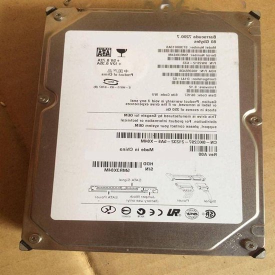 Interne Harde Schijf - HDD Opslag - Desktop Uitbreiding - 7200 RPM Snelheid - 80 GB - Zilver