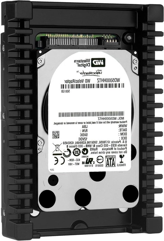 Interne Harde Schijf - HDD Opslagstation - Data Opslaan - 10.000 RPM Snelheid - 500 GB - Zwart