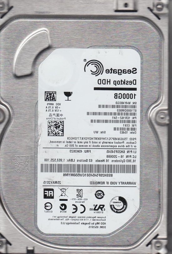 Interne Harde Schijf - HHD Opslag - Computer Uitbreiding - 3.5-inch Formaat - 1 TB - Zilver