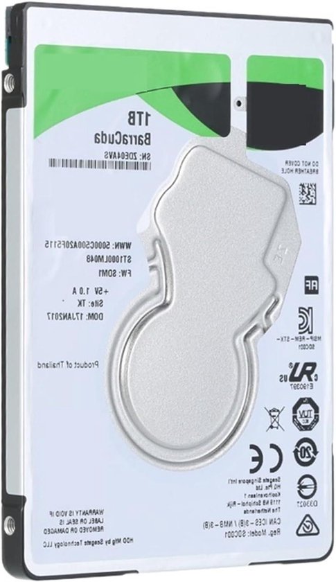 Interne Harde Schijf - Laptop HDD - Opslag Uitbreiden - 1TB Capaciteit - 25 inch 7mm - Niet gespecificeerd