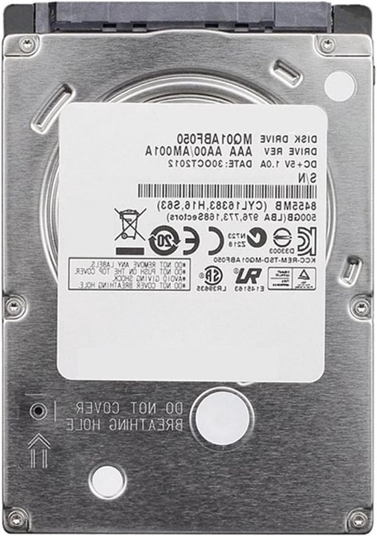 Interne Harde Schijf - Laptop HDD - Opslag Uitbreiden - SATA 2.5 inch - 500GB - Zwart