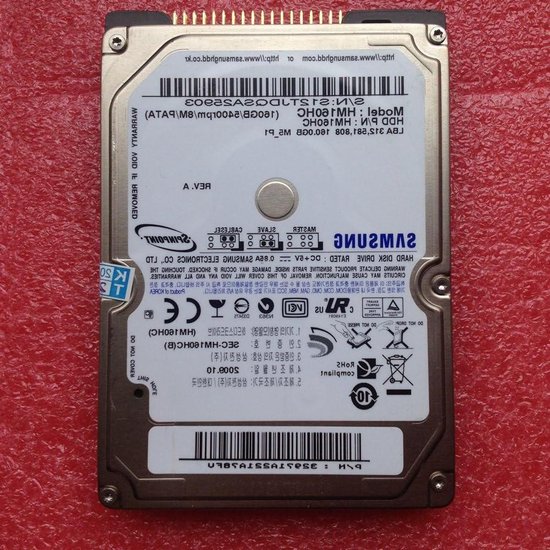 Interne Harde Schijf - Notebook Schijf - Gegevens Opslag - IDE Interface - 160 GB - Zilver