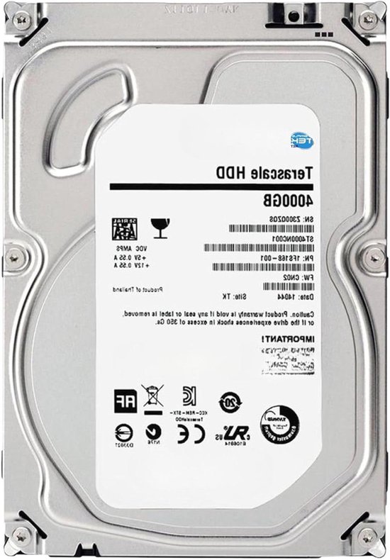 Interne Harde Schijf - Opslag Medium - Data Opslaan - Ontworpen voor 24/7 - 4 TB - Zilver