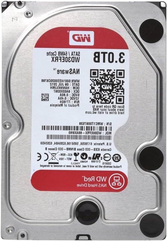 Interne Harde Schijf - Opslag Schijf - Bestanden Opslaan - NAS Geoptimaliseerd - 3 TB - Zilver