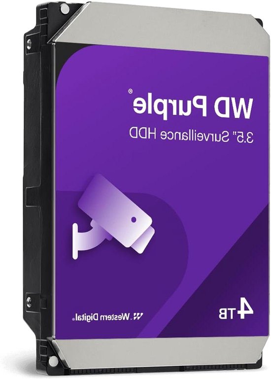 Interne Harde Schijf - Opslag Schijf Bewaking Schijf - Videobewaking Opslaan - AllFrame Technologie - 4 TB - Paars