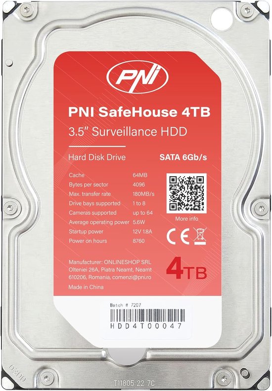 Interne harde schijf - Opslag schijf - Bewakingssystemen - Hoge betrouwbaarheid - 35 inch van Merkloos