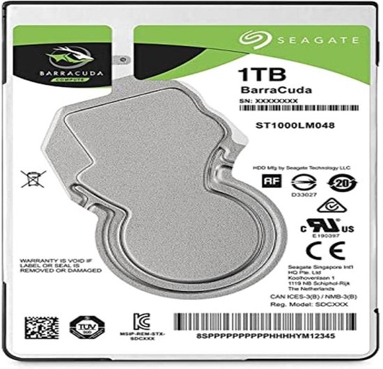 Interne Harde Schijf - Opslag Schijf - Data Opslaan - Hoge Betrouwbaarheid - 1 TB - Zilver