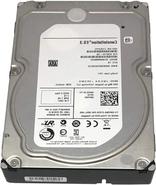 Interne Harde Schijf - Opslag Schijf - Server Opslag - 24/7 Intensief Gebruik - 4 TB - Grijs
