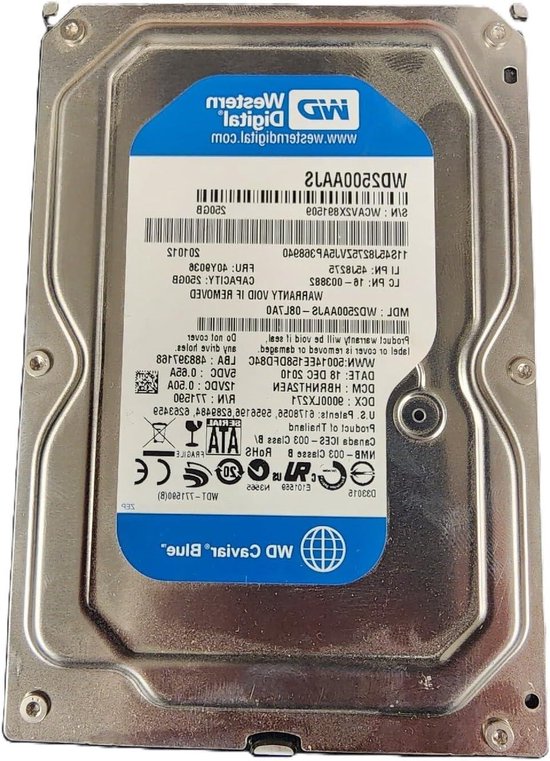 Interne Harde Schijf - Opslagmedium - Computer Uitbreiding - Snel Data - 250GB - Blauw van Interne Harde Schijf