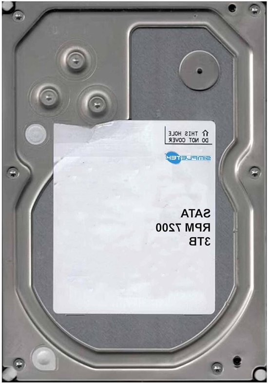 Interne Harde Schijf - Opslagstation Data - Bestanden Opslaan - 7200 RPM Snel - 3TB Capaciteit - Zilver