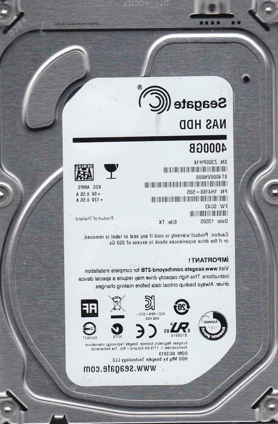 Interne Harde Schijf - Opslagstation - Gegevens Opslaan - Grote Capaciteit - 4 TB - Zilver