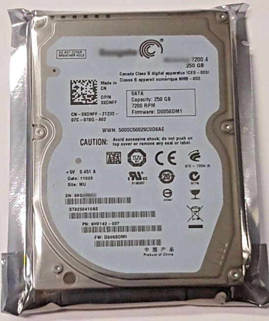 Interne Harde Schijf - Opslagstation Geheugen - Data Opslag Uitbreiding - 7200 RPM Snelheid - 2.5 Inch Formaat van Merkloos