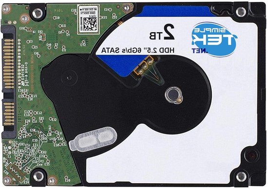 Interne Harde Schijf - Opslagstation HDD - Extra Gegevensopslag - Dun Profiel 7mm - 2TB - Zilver