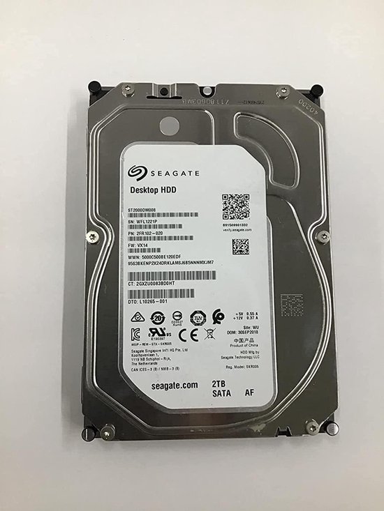 Interne Harde Schijf - Opslagstation HDD - Opslag Uitbreiden - Hoge Capaciteit - 2 TB - Grijs
