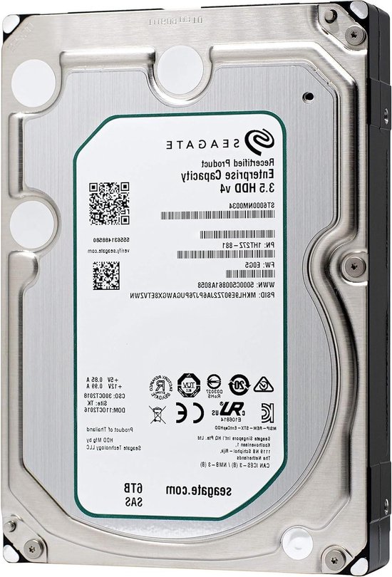 Interne Harde Schijf - Opslagstation - Zakelijke Opslag - SAS Interface - 6 TB - Zwart van Interne Harde Schijf