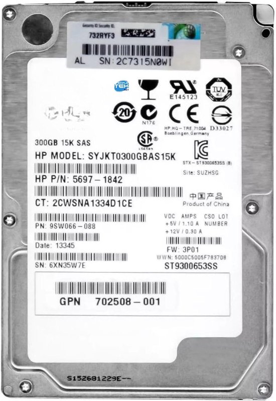 Interne Harde Schijf - SAS Schijf Server - Server Opslag - 15000 RPM Snelheid - 2.5 Inch - Zilver