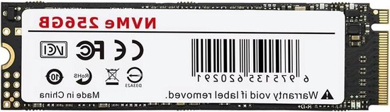 Interne Harde Schijf - Solid State Disk - Gaming Prestaties - PCIe NVMe Interface - 256 GB - Zwart