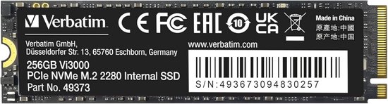 Interne M.2 NVMe SSD 256GB PCIe voor Hoge Snelheid van Merkloos