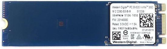 Interne NVMe SSD 512 GB M.2 2280 voor PC van Merkloos