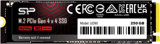 Interne SSD 250 GB M.2 PCIe 4.0 NVMe voor Snelle Geheugenuitbreiding van Merkloos