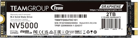 Interne SSD 2TB M.2 NVMe PCIe 4.0 voor Hoge Snelheid - Desktop en Laptop Upgrade