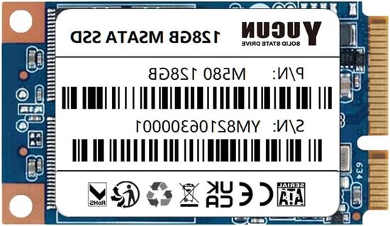 Interne SSD Drive - Solid State Drive - Snellere Computer - Geen bewegende delen - 128 GB - Zwart