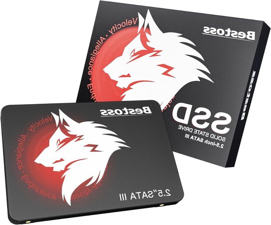 Interne SSD - Harde schijf - Systeem Upgrade - TLC NAND Flash - 128 GB - Rood en Zwart