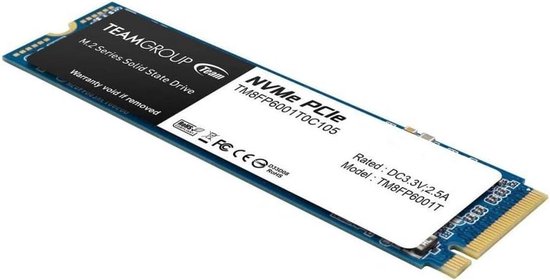 Interne SSD M.2 1TB PCIe Gen3x4 NVMe 2280 - Snelheid tot 1800MB/s