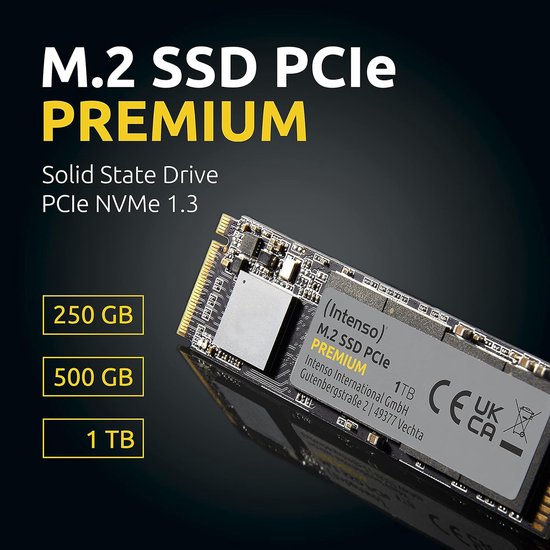 Interne SSD - M.2 Drive - Snelle Opslag - PCIe 4.0 - 1 TB - Zwart