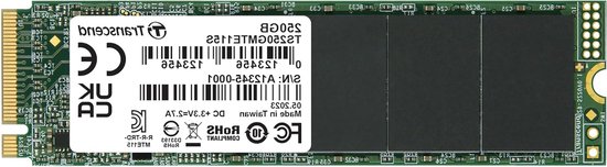 Interne SSD - NVMe Drive - Snelle Data Toegang - 3D NAND Technologie - 250 GB - Zwart