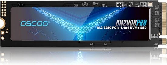 Interne SSD - NVMe Schijf - Snelle Data Opslag - Gen5 Interface - 2TB - Zwart