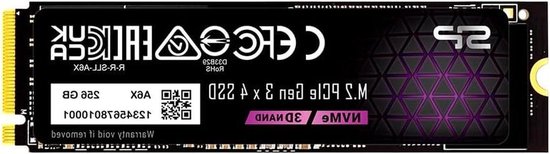 Interne SSD - Opslag M.2 - Snelle Data Toegang - NVMe PCIe Gen3x4 - 256GB - Zwart