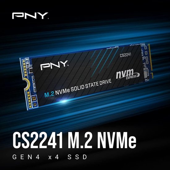 Interne SSD - Opslag M.2 - Snellere Computer - NVMe Gen4 Technologie - 1TB Opslag - Zwart