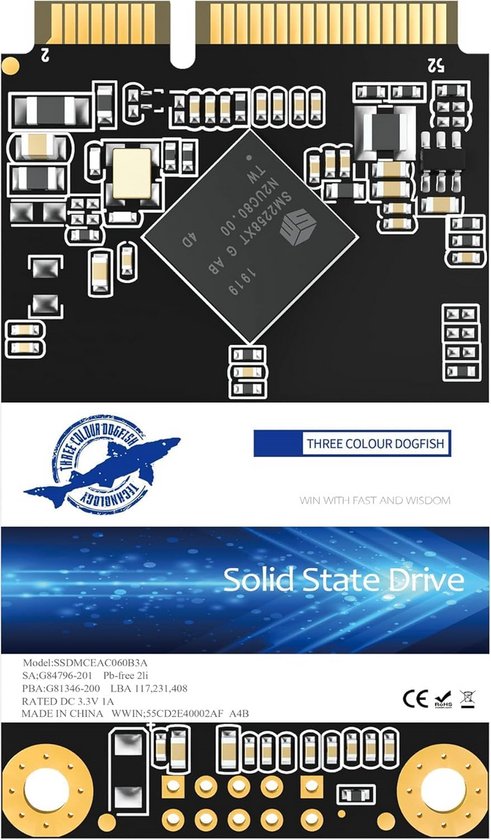 Interne SSD - Opslag Schijf - Computer Upgrade - Hoge Stabiliteit - 2 TB - Msata