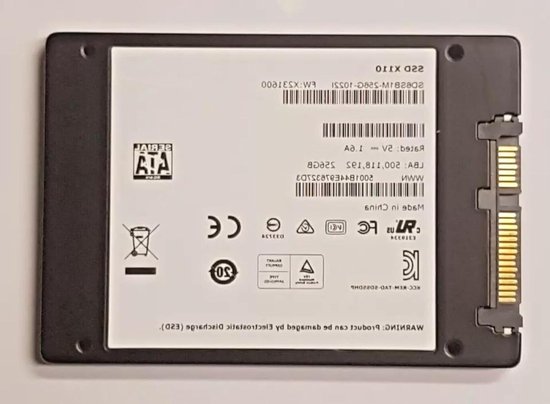 Interne SSD - Opslag Schijf - Sneller Werken - SATA III Interface - 256 GB - Zilver