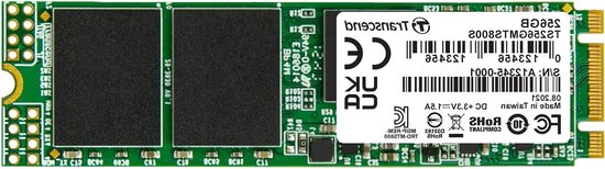 Interne SSD - Opslag Schijf - Snellere Computer - M.2 Vormfactor - 256 GB - Groen van Merkloos