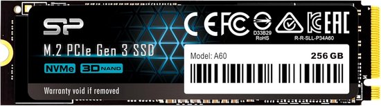 Interne SSD - Opslag Schijf - Systeem Upgrade - NVMe Interface - 256 GB - Zwart