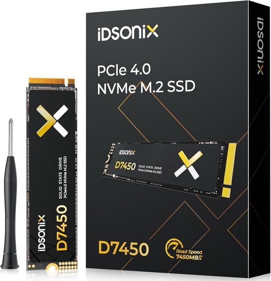 Interne SSD - Opslagmedium - Sneller Werken - PCIe Gen4X4 Interface - 2TB Capaciteit - Zwart
