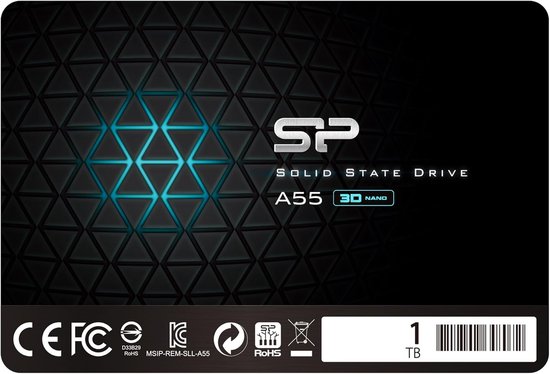 Interne SSD - Opslagstation - Snelle Gegevens - SLC Cache Technologie - 1 TB - Zilver