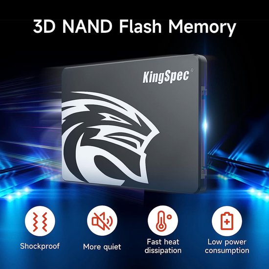 Interne SSD Schijf - Opslagstation - Computer Upgrade - 3D NAND Flash - 2 TB - Zwart